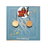 Lego PIZZA náušnice vyrobené z DIY kociek Lego PIZZA náušnice vyrobené z DIY kociek