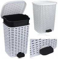 BIELY PREKRÁŠENÝ KOŠÍK NA PRÁDLO DO KÚPEĽNE 26L PEVNÝ S PEDÁLOM BIELY PREKRÁŠENÝ KOŠÍK NA PRÁDLO DO KÚPEĽNE 26L PEVNÝ S PEDÁLOM