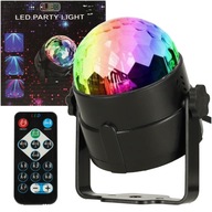 RGB LED projektor disco guľa disco party lampa žiarovka + diaľkové ovládanie RGB LED projektor disco guľa disco party lampa žiarovka + diaľkové ovládanie
