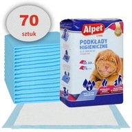 Alpet Hygienické vložky pre zvieratká na cikanie 60x60 cm 70 ks + zdarma