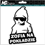 Nálepka ŽOFIA V AUTE do auta 18x11 farieb Nálepka ŽOFIA V AUTE do auta 18x11 farieb