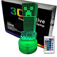 Minecraft Creeper 3D LAMP nočná LED lampa Minecraft Creeper 3D LAMP nočná LED lampa