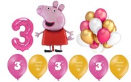 Dekoračná sada k 3. narodeninám Peppa Balloons