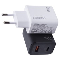 Keerda USB-A USB-C QC PD 20W nástenná nabíjačka Keerda USB-A USB-C QC PD 20W nástenná nabíjačka