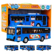 Interaktívny školský autobus pre deti 3+ modrý + Otváracie dvere
