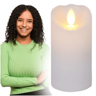 LED sviečka s časovačom, biela, 10 cm, pohyblivý voskový plameň LED sviečka s časovačom, biela, 10 cm, pohyblivý voskový plameň