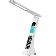 Skladacia stolová lampa LED nočná lampa s LCD obrazovkou biela s motívom Skladacia stolová lampa LED nočná lampa s LCD obrazovkou biela s motívom