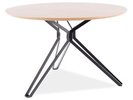 COLT okrúhly stôl 120x120 dub/čierna podkrovie SIGNAL