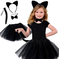 Kostým BLACK CAT Kostým Kostým pre mačku 4el Tyl