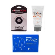 Sada 2 cm krúžku na penis + 20 ml gélu + zadarmo Sada 2 cm krúžku na penis + 20 ml gélu + zadarmo