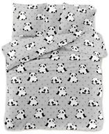 Obliečky z mikrovlákna 160x200 Obliečky Pandy 2517 Grey Panda
