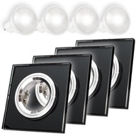 4x KRYŠTÁLOVÉ DEKORATÍVNE SKLENÉ STROPNÉ LAMPA GU10 4x KRYŠTÁLOVÉ DEKORATÍVNE SKLENÉ STROPNÉ LAMPA GU10