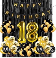 Balónová nástenná súprava 18th Birthday Curtain XL Balónová nástenná súprava 18th Birthday Curtain XL