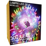LED SVETLÁ VIANOČNÉHO STROMČEKA LANOVÁ REŤAZ 8 REŽIMOV MULTICOLOR 30m LED SVETLÁ VIANOČNÉHO STROMČEKA LANOVÁ REŤAZ 8 REŽIMOV MULTICOLOR 30m