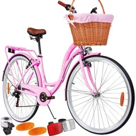 DÁMSKY MESTSKÝ BICYKEL 28'' Prevod 6 SHIMANO RUŽOVÝ DÁMSKY MESTSKÝ BICYKEL 28'' Prevod 6 SHIMANO RUŽOVÝ