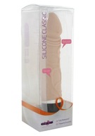 Silikónový vibrátor, 19 cm dlhý, telovej farby Silikónový vibrátor, 19 cm dlhý, telovej farby