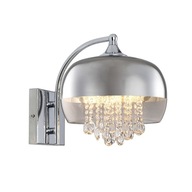 Chrómové nástenné svietidlo s kryštálmi E14 LUNA EKO-LIGHT