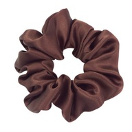 ALMANIA silk scrunchie - čokoláda ALMANIA silk scrunchie - čokoláda