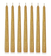 Stolové sviečky, kokónový kužeľ, 24 cm, 12 kusov, zlaté Stolové sviečky, kokónový kužeľ, 24 cm, 12 kusov, zlaté