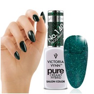 Hybridný lak na nechty Victoria Vynn Pure 140 Frog Prince BOTTLE GREEN trblietky Hybridný lak na nechty Victoria Vynn Pure 140 Frog Prince BOTTLE GREEN trblietky