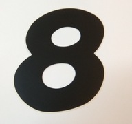 Súťažné čísla 15 cm čierna 8 (1 číslica)