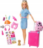 SET BÁBIKA BARBIE NA CESTOVANIE SO PSÍKOM 3+ MATTEL