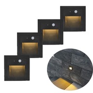 SCHODISKOVÉ OSVETLENIE LED ZÁHRADNÁ NÁSTENNÁ LAMPA SO SNÍMAČOM POHYBU 4 EL SCHODISKOVÉ OSVETLENIE LED ZÁHRADNÁ NÁSTENNÁ LAMPA SO SNÍMAČOM POHYBU 4 EL