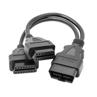 Rozbočovač OBD-2 2x zásuvka/16-žilová HQ zástrčka Rozbočovač OBD-2 2x zásuvka/16-žilová HQ zástrčka