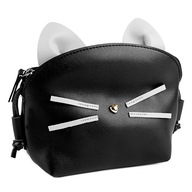 Dievčenská taška mačička 15x20 cm - čierna