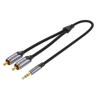 VENTION Cable Jack 3,5mm - 2x RCA opletený - 1,5m