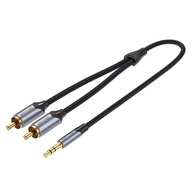 VENTION Jack kábel 3,5mm - 2x RCA opletený - 2m