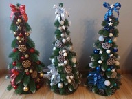 KUŽEĽOVÝ vianočný stromček zdobený ŠTÍHLY s ozdobami 45 cm ODLETÉ