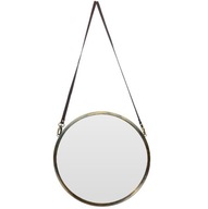 Okrúhle zrkadlo na šnúrke z umelej kože, 42 cm