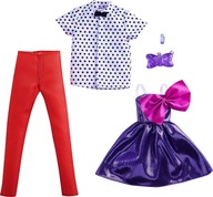 MATTEL SET MÓDNE OBLEČENIE PRE BARBIE A KEN GRC97 2 BALENIE MATTEL SET MÓDNE OBLEČENIE PRE BARBIE A KEN GRC97 2 BALENIE