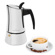 Oceľový TALIANSKÝ COFFEE MAKER indukčný kávovar 6x ESPRESSO Oceľový TALIANSKÝ COFFEE MAKER indukčný kávovar 6x ESPRESSO