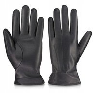 BETLEWSKI Kožené pánske rukavice, teplé, prírodná koža, pohodlné, XL