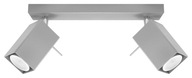 Šedé nástenné svietidlo, štvorcové nástenné svietidlo, 2x GU10 LED! Šedé nástenné svietidlo, štvorcové nástenné svietidlo, 2x GU10 LED!