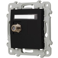 Ospel Szafir Black zásuvka / satelitná zásuvka 1x bez rámu Ospel Szafir Black zásuvka / satelitná zásuvka 1x bez rámu
