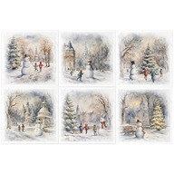 Sada ryžových papierov - atď. - RSM129 Snowmen Sada ryžových papierov - atď. - RSM129 Snowmen