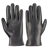 BETLEWSKI Pánske zateplené kožené rukavice na zimu, kožené značky M