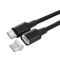 MicroConnect USB-C magnetický kábel, 2m, čierny MicroConnect USB-C magnetický kábel, 2m, čierny