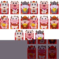 Hong Bao Ox Zodiac červený vreckový dobytok balenie 72 ks