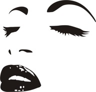 Nálepka na stenu Marilyn Monroe Ženská tvár Nálepka na stenu Marilyn Monroe Ženská tvár