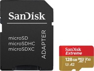 SanDisk Extreme microSD 128GB 190mb/s + SD adaptér SanDisk Extreme microSD 128GB 190mb/s + SD adaptér