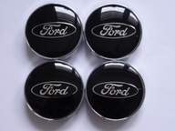 4x Stredové krytky Emblémy pre ráfiky FORD 60 mm, čierne 4x Stredové krytky Emblémy pre ráfiky FORD 60 mm, čierne
