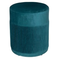 VELVET POUF, modrý, GLAMOUR SEAT, priemer: 31 cm VELVET POUF, modrý, GLAMOUR SEAT, priemer: 31 cm