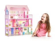 Veľký drevený domček pre bábiky + nábytok ECOTOYS