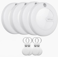 Sada 4x MiTag AirTag Bluetooth Locator + biele puzdro Sada 4x MiTag AirTag Bluetooth Locator + biele puzdro