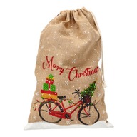 Jutová darčeková taška - 77x50 cm - vianočné ozdoby na vianočný stromček