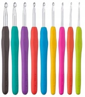 Háčiky na háčkovanie s ergonomickou rukoväťou 9 kusov 2-6 mm sada ergonomických háčikov Háčiky na háčkovanie s ergonomickou rukoväťou 9 kusov 2-6 mm sada ergonomických háčikov